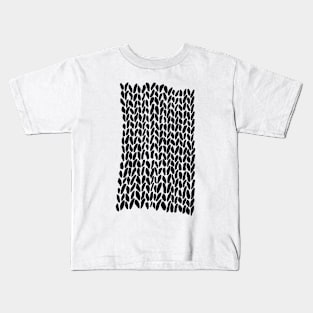 Hand Knit Zoom Black Kids T-Shirt